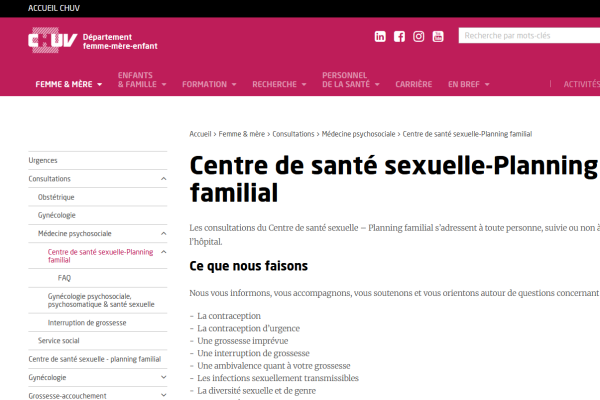 Centre de santé sexuelle-Planning familial